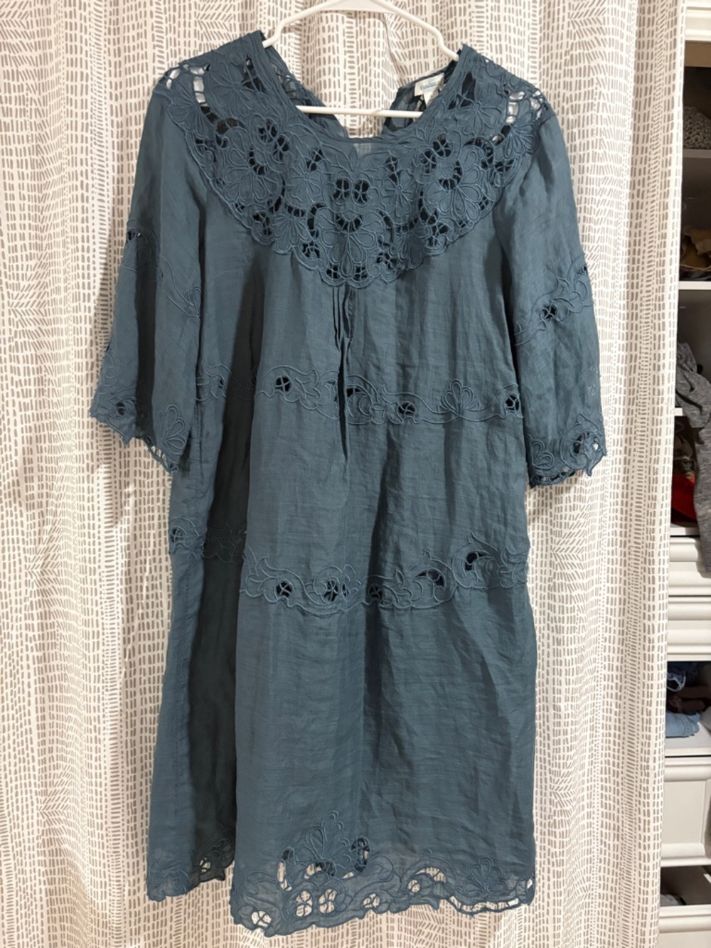 Sundance Blue Crochet Detail Tunic